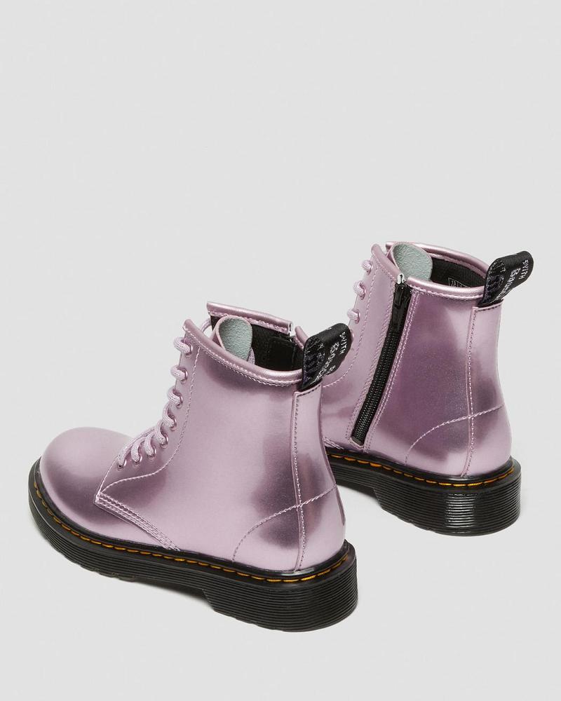 Pink Kids' Dr Martens Junior 1460 Metallic Lace Up Boots | CA 681ILH